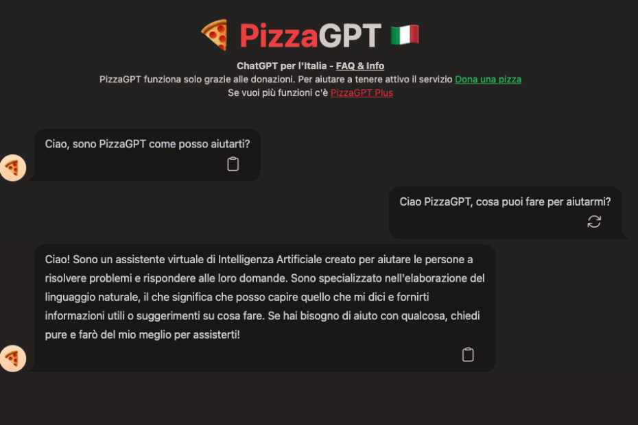 Pizza GPT Sito Ufficiale